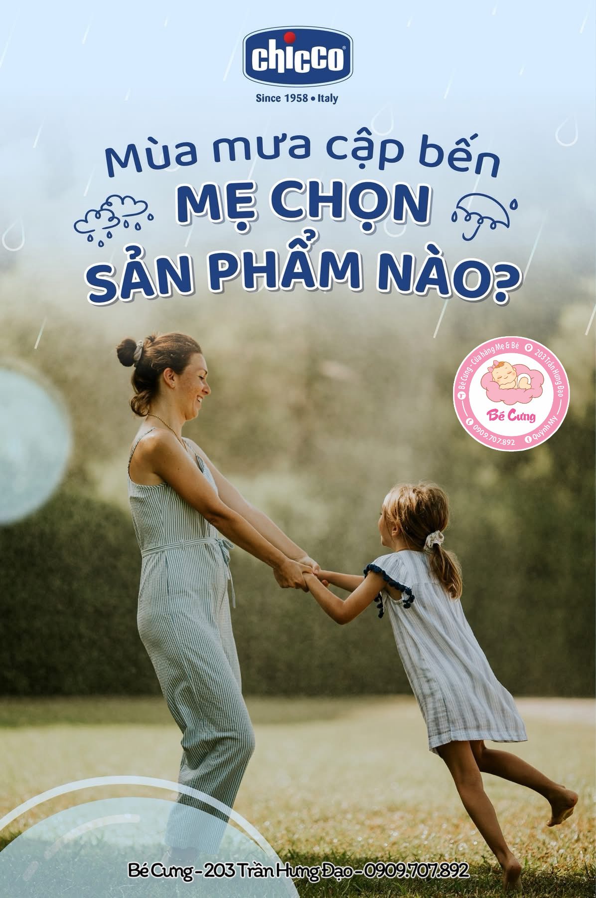 [🆕🇻🇳] BÉ CƯNG – Cửa Hàng Mẹ & Bé 🧑‍🧒❤️️👶⭐️ Mùa mưa cập bến, muỗi và côn trùng cũng “bắt sóng” kéo về. Mẹ đã chọn “lá chắn” nào để bảo vệ làn da mỏng manh của bé chưa? Gợi ý mẹ 𝐁𝐨̣̂ 𝐱𝐮𝐚 𝐦𝐮𝐨̂̃𝐢 𝐂𝐡𝐢𝐜𝐜𝐨 , shares-3✔️ , likes-0❤️️ , date-2025-10-21 18:05:01🇻🇳🇻🇳🇻🇳📰🆕