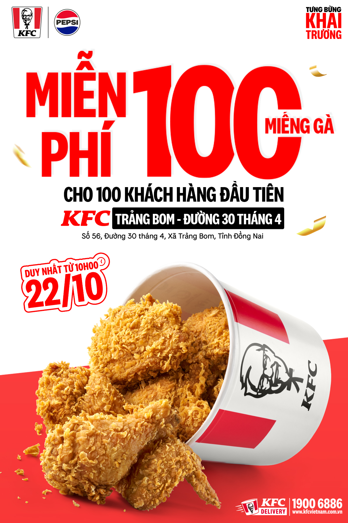 [🆕🇻🇳] KFC Vietnam 🍔 Top1Food 🍜 TỌA ĐỘ MỚI, ƯU ĐÃI CỰC HỜI
KFC TRẢNG BOM – BA MƯƠI THÁNG TƯSướng nhất mấy fen Đồng Nai “chiến” này, KFC mừng nhà mới, tưng bừng khai trương ai đến cũng  , shares-3✔️ , likes-51❤️️ , date-2025-10-21 01:00:29🇻🇳🇻🇳🇻🇳📰🆕