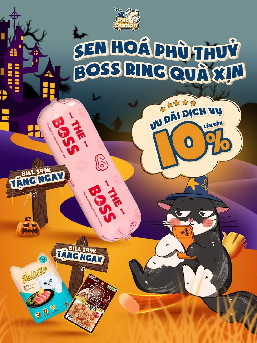 [🆕🇻🇳] Pet Station VN 🐶🦜 Top1Pets 🐱🐠  HALLOWEEN NÀY~
KHÔNG SỢ MA, CHỈ SỢ HẾT QUÀ!Sen ghé spa hoặc hotel, nhớ để lại review 5★ nha!
– Review Facebook hoặc Google Maps: giảm ngay 5⃣% , shares-0✔️ , likes-0❤️️ , date-2025-10-24 17:00:09🐶🐱🇻🇳🇻🇳🇻🇳📰🆕