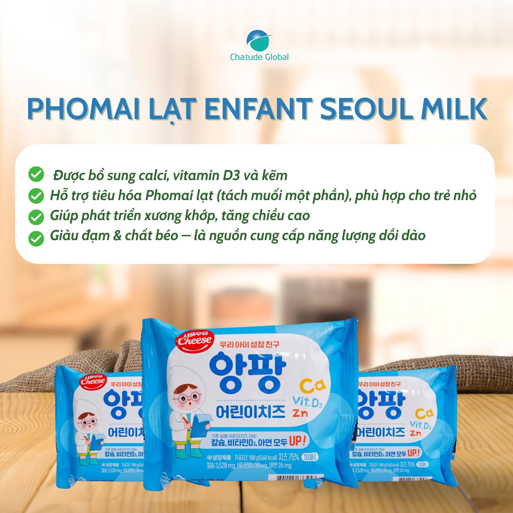 [🆕🇻🇳] Chagashop – Bé khoẻ Mẹ vui 🧑‍🧒❤️️👶⭐️  PHÔ MAI LẠT ENFANT SEOUL MILK
Các mẹ ơi, nhà Chatude Global vừa mang đến thêm một lựa chọn ăn dặm dinh dưỡng – an toàn, tiện lợi cho bé yêu đây ạPhô , shares-0✔️ , likes-0❤️️ , date-2025-10-29 14:59:11🇻🇳🇻🇳🇻🇳📰🆕