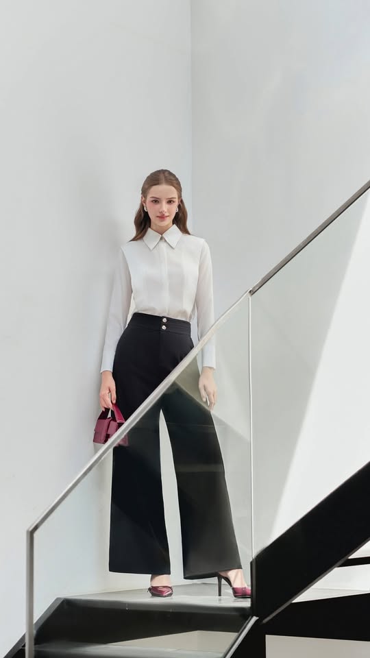 [🆕🇻🇳] Thời trang Emspo 👕 Top1Fashion 👗   Khẳng định phong thái chuyên nghiệp cùng set áo sơ mi cổ Đức phối quần suông thời thượng, thiết kế lý tưởng giúp nàng tôn lên vẻ tự tinĐặc biệt, ưu đãi , shares-0✔️ , likes-2❤️️ , date-2025-11-03 03:01:01🇻🇳🇻🇳🇻🇳📰🆕