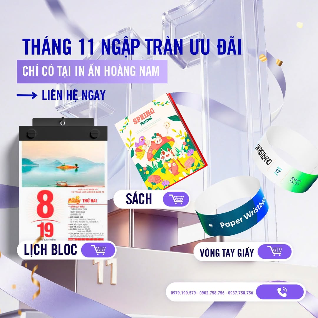 [🆕🇻🇳] In Ấn Sài Gòn Giá Rẻ – Chuyên in ấn Offset, KTS 🎨 Top1Designs ✨   THÁNG 11 NGẬP TRÀN ƯU ĐÃI – CHỈ CÓ TẠI IN ẤN HOÀNG NAM! 
Chào tháng 11 với hàng loạt sản phẩm in ấn HOT TREND và KHUYẾN MÃI CỰC LỚN! Bạn đang lên kế hoạch , shares-0✔️ , likes-1❤️️ , date-2025-10-30 17:16:00🇻🇳🇻🇳🇻🇳📰🆕