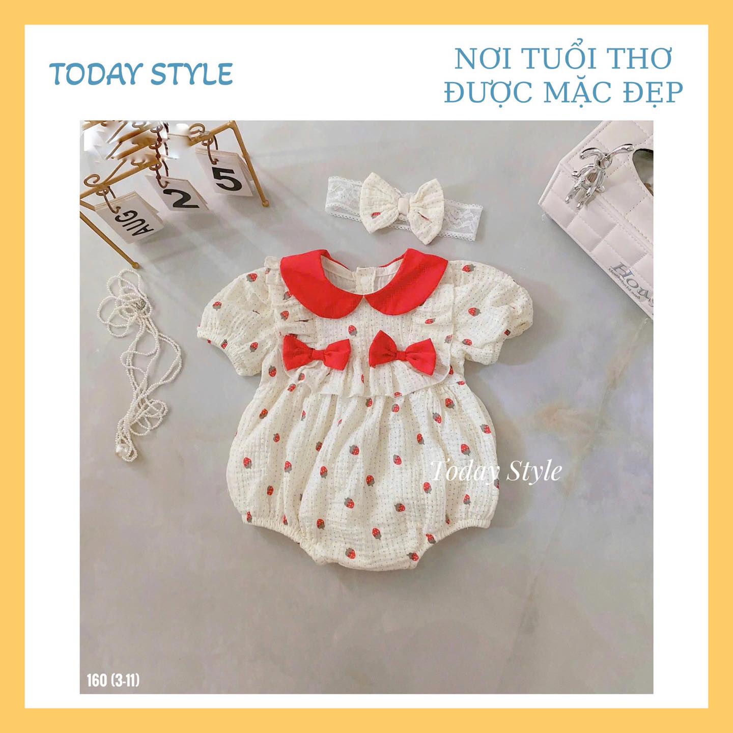 [🆕🇻🇳] Today style – Women’s wear 👕 Top1Fashion 👗   Mẹ ơi, nhìn bộ body chấm bi kèm nơ đỏ xinh xắn này, ai mà không “rụng tim” chứ!Thiết kế cổ sen đỏ nổi bật, hai chiếc nơ nhỏ đáng yêu, chất vải cotton  , shares-0✔️ , likes-4❤️️ , date-2025-10-30 17:30:10🇻🇳🇻🇳🇻🇳📰🆕
