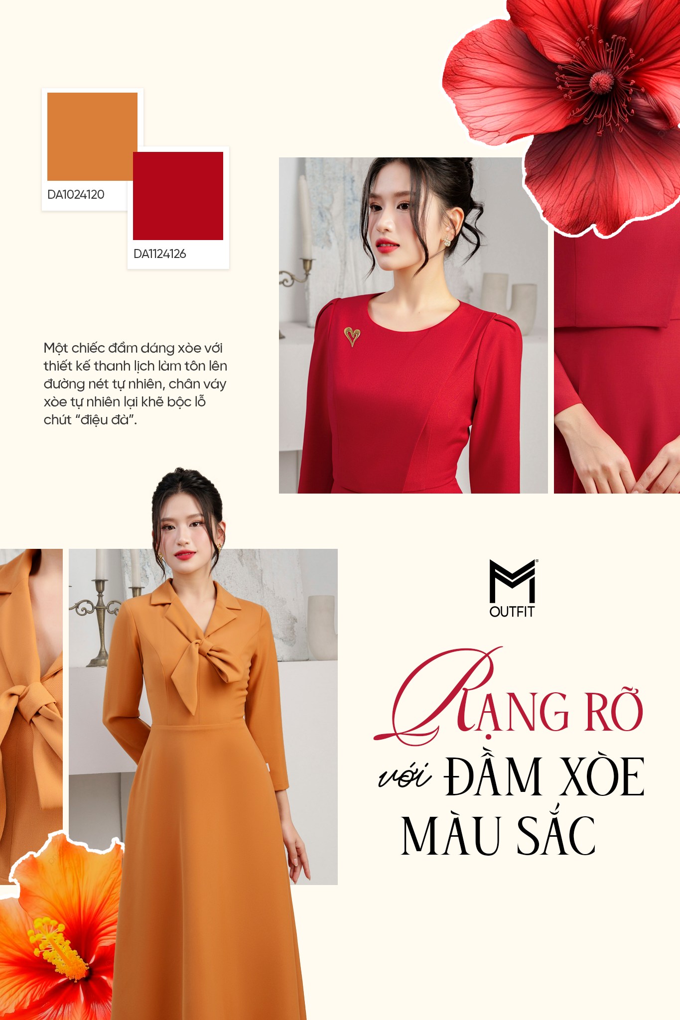 [🆕🇻🇳] MMOutfit.com 👕 Top1Fashion 👗   RẠNG RỠ VỚI ĐẦM XÒE MÀU SẮCMột chiếc đầm dáng xòe với thiết kế thanh lịch làm tôn lên đường nét tự nhiên, chân váy xòe tự nhiên lại khẽ bộc lỗ chút “điệ , shares-0✔️ , likes-2❤️️ , date-2025-11-03 22:00:08🇻🇳🇻🇳🇻🇳📰🆕