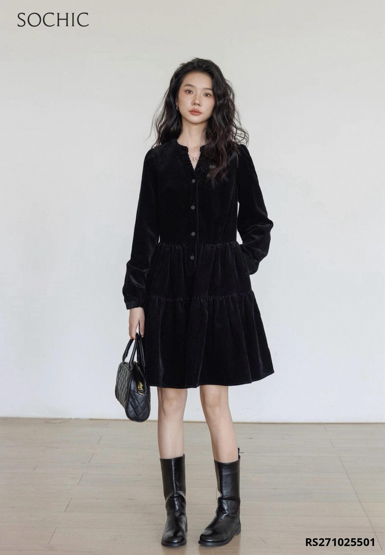 [🆕🇻🇳] SOCHIC – HÀNG THIẾT KẾ CAO CẤP 👕 Top1Fashion 👗  𝐒𝐔𝐑𝐀 𝐃𝐑𝐄𝐒𝐒  𝐼𝑡𝑒𝑚 𝑞𝑢𝑜̂́𝑐 𝑑𝑎̂𝑛 𝑐ℎ𝑜 𝑛𝑎̀𝑛𝑔 𝑒𝑜 𝑏𝑎́𝑛ℎ 𝑚𝑖̀Nhung đen sang trọng, dáng xòe nhẹ cùng tay dài dúm phồng giúp nàng khéo léo giấu bụng, giấu tay cực đ , shares-4✔️ , likes-39❤️️ , date-2025-10-30 22:50:13🇻🇳🇻🇳🇻🇳📰🆕