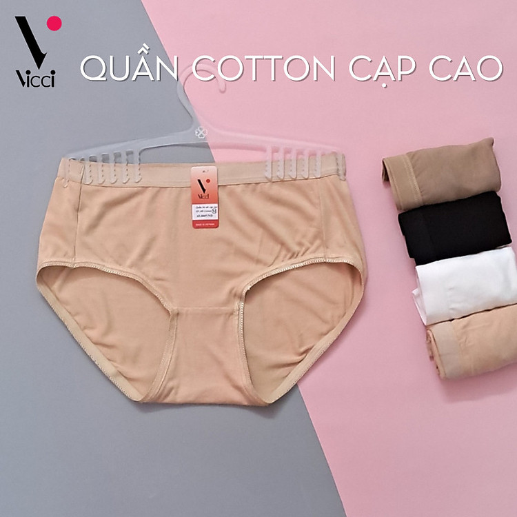 [🛒🇻🇳]Quần lót nữ cotton trơn cạp cao Vicci 105 ôm gọn vòng 3, mềm mại, thấm hút mồ hôi, kháng khuẩn, khử mùi (có bigsize) – VICCI , SKU – 7421058100548 – tiki.vn 🇻🇳🛒Top1Shop🛒 🇻🇳Top1Vietnam🇻🇳 🛍🛒🇻🇳
