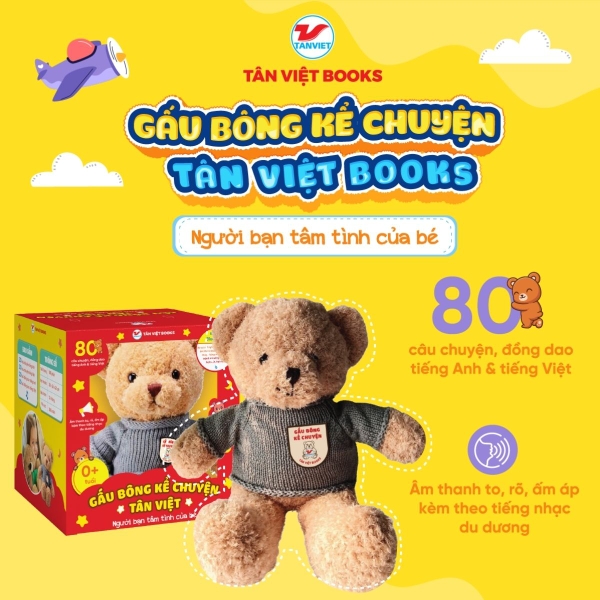 [🛒🇻🇳]Gấu Bông Kể Chuyện Tân Việt Books – Màu Xám – Tân Việt , SKU – 8935210309297 – tanvietbooks.vn 🇻🇳🛒Top1Shop🛒 🇻🇳Top1Vietnam🇻🇳 🛍🛒🇻🇳