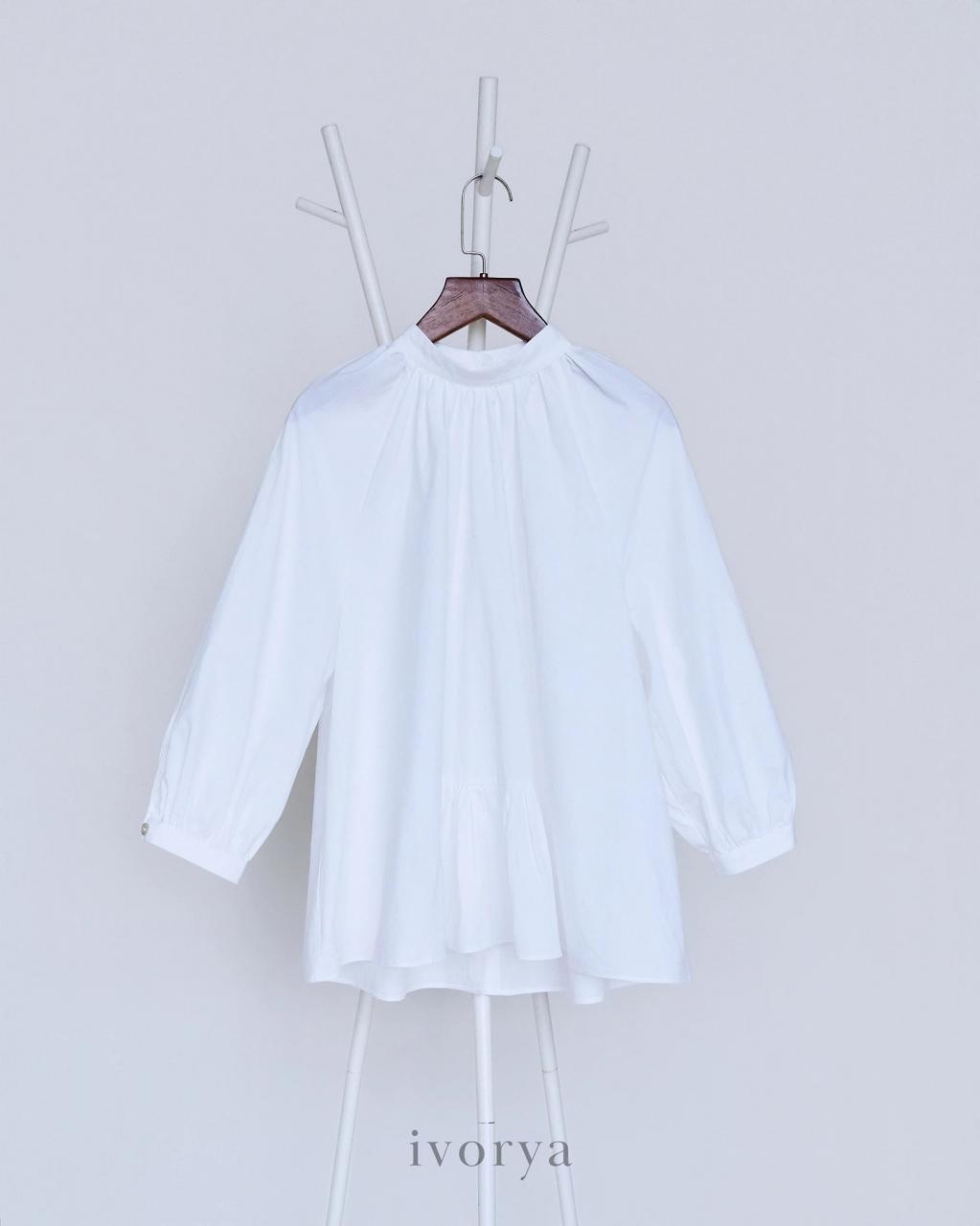 [🛒🇻🇳]Áo kiểu nữ cổ tròn tay lỡ phối bèo nhún giữa trước và khuy nút cài phía sau – SH9779 – ivorya , SKU – SH9779S – ivorya.vn 🇻🇳🛒Top1Shop🛒 🇻🇳Top1Vietnam🇻🇳 🛍🛒🇻🇳