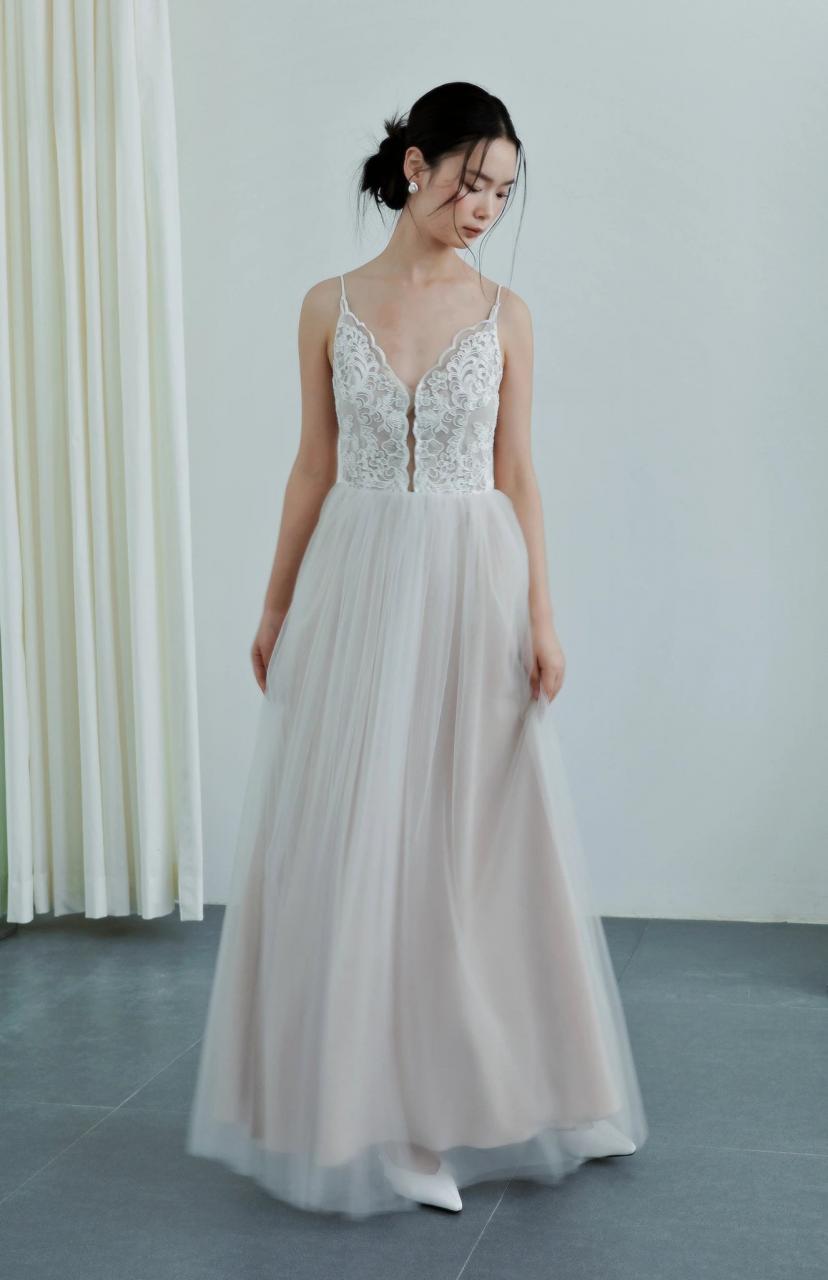 [🛒🇻🇳]Đầm ren hai dây phối váy lưới xòe nhẹ – D1998 – POXI MADE TO ORDER , SKU – – poxi.vn 🇻🇳🛒Top1Shop🛒 🇻🇳Top1Vietnam🇻🇳 🛍🛒🇻🇳