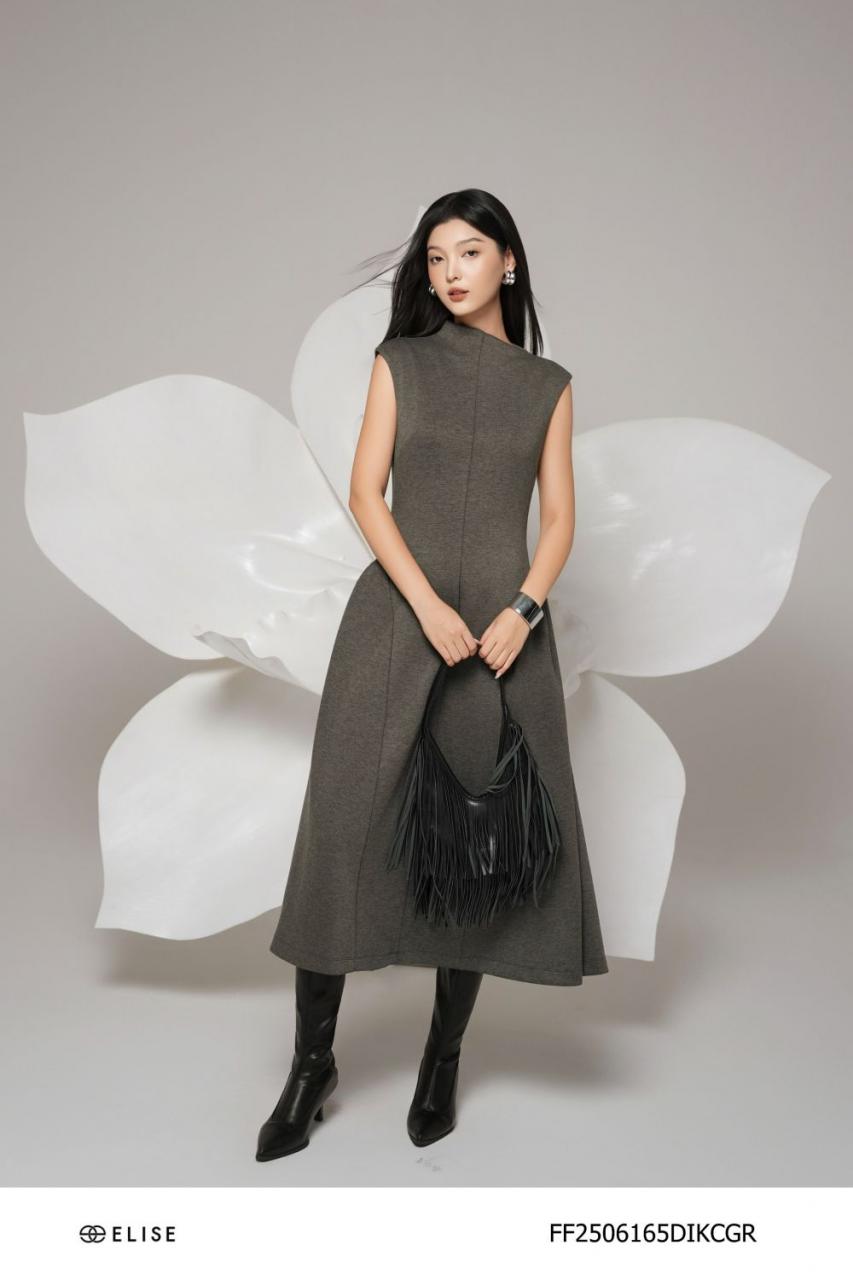 [🛒🇻🇳]ĐẦM UMI XÁM XẾP NHÚN HÔNG – , SKU – FF2506165DIKCGR – elise.vn 🇻🇳🛒Top1Shop🛒 🇻🇳Top1Vietnam🇻🇳 🛍🛒🇻🇳