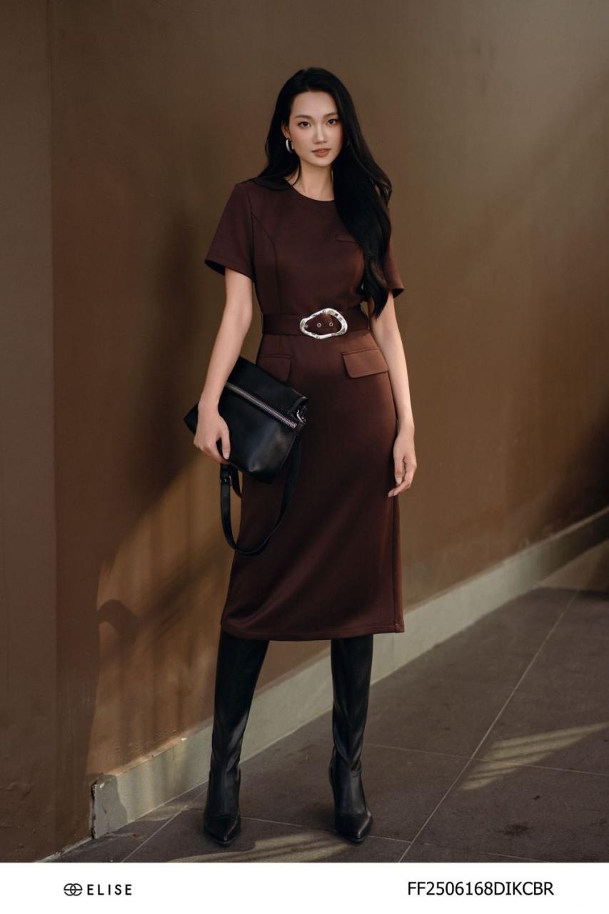 [🛒🇻🇳]ĐẦM UMI NÂU TRẦM ĐAI EO – , SKU – FF2506168DIKCBR – elise.vn 🇻🇳🛒Top1Shop🛒 🇻🇳Top1Vietnam🇻🇳 🛍🛒🇻🇳