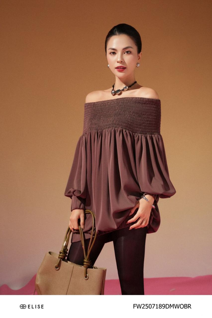 [🛒🇻🇳]ĐẦM NÂU TRỄ VAI CHẠY CHỈ CHUN – , SKU – FW2507189DMWOBR – elise.vn 🇻🇳🛒Top1Shop🛒 🇻🇳Top1Vietnam🇻🇳 🛍🛒🇻🇳