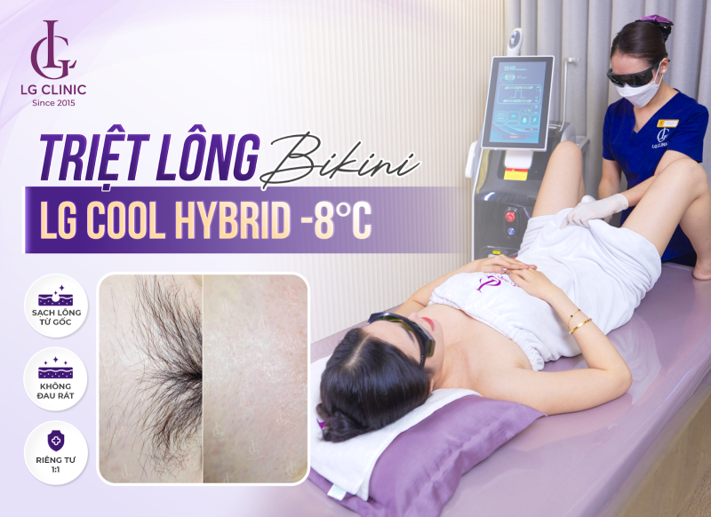 Kết quả triệt lông bikini bằng công nghệ LG Cool Hybrid tại LG Clinic