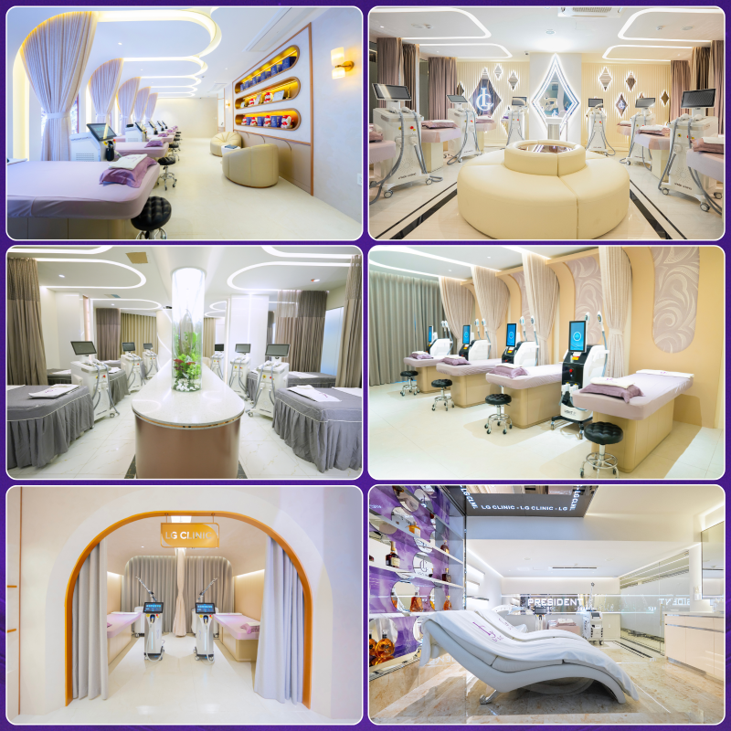 Khu vực triệt lông tại mỗi chi nhánh LG Clinic được thiết kế riêng tư và sang trọng