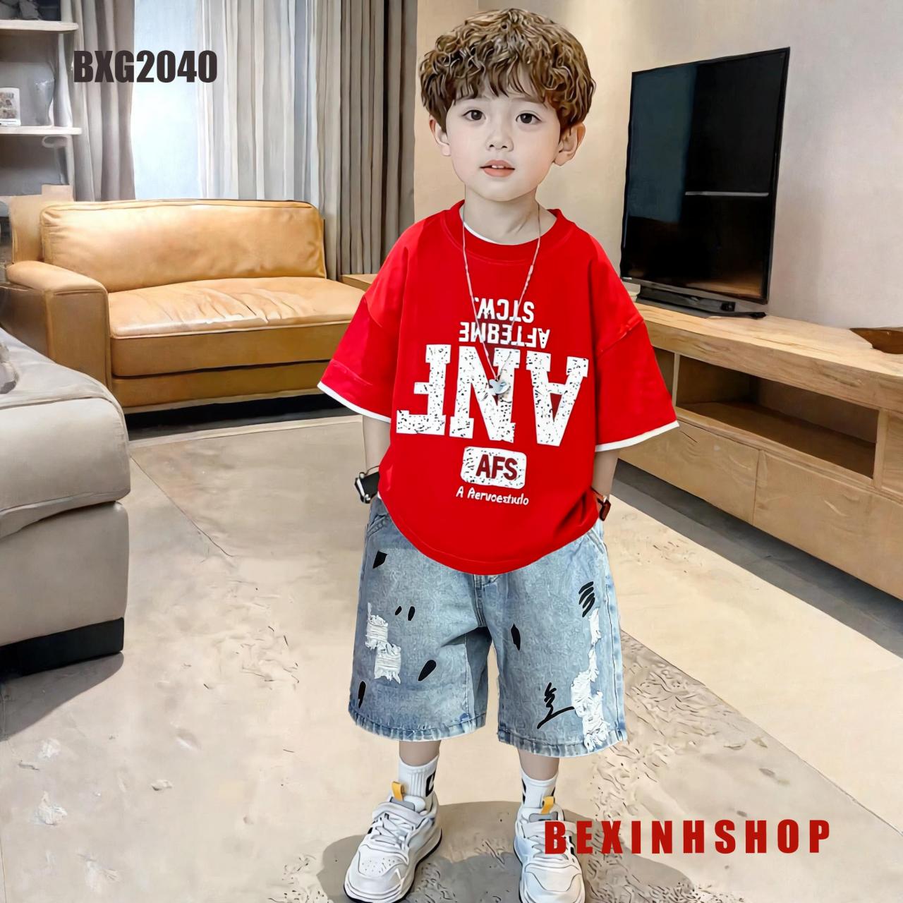 [🛒🇻🇳]Set đồ bé trai áo in chữ loang quần jeans phom rộng BXG2039 – Bé Xinh Shop , SKU – – bexinhshop.vn 🇻🇳🛒Top1Shop🛒 🇻🇳Top1Vietnam🇻🇳 🛍🛒🇻🇳