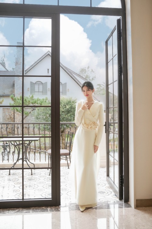 [🛒🇻🇳]Áo Dài – Light Cream 3D Flower Taffeta Ao Dai – , SKU – – sixdo.vn 🇻🇳🛒Top1Shop🛒 🇻🇳Top1Vietnam🇻🇳 🛍🛒🇻🇳