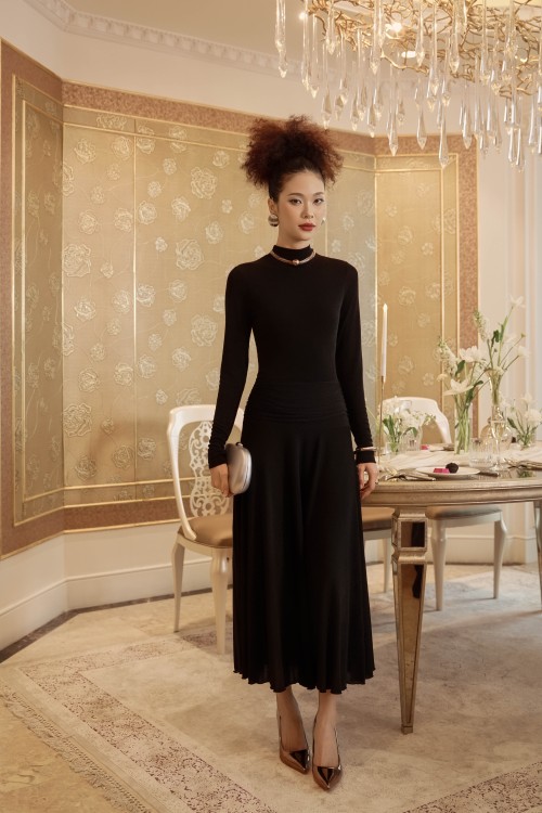 [🛒🇻🇳]Váy Đầm – Black Knit Flared Dress – , SKU – – sixdo.vn 🇻🇳🛒Top1Shop🛒 🇻🇳Top1Vietnam🇻🇳 🛍🛒🇻🇳