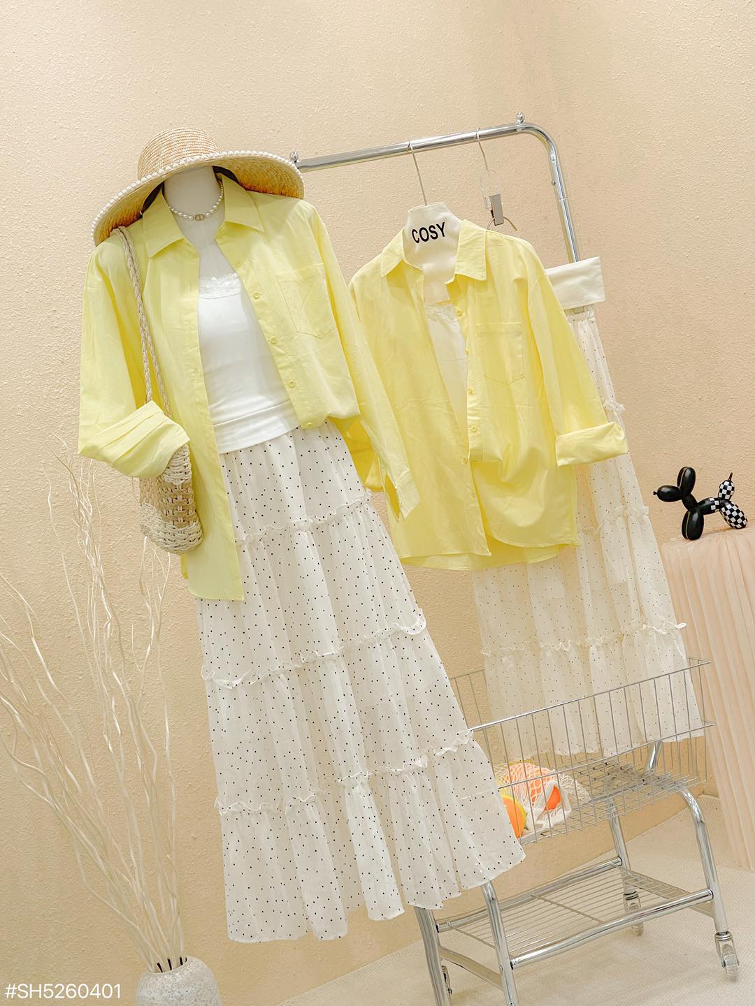 [🆕🇻🇳] Mỹ Linh House – Chuyên Sỉ – Lẻ Thời Trang Nữ Thiết Kế  👕 Top1Fashion 👗  #SH5260401
ĐANG GOM SL MAY
Sét 3 món: áo 2s trắng cv voan chấm bi kèm sm vàng
Size: SM
3⃣7⃣0⃣
, shares-0✔️ , likes-1❤️️ , date-2025-05-08 21:57:08🇻🇳🇻🇳🇻🇳📰🆕