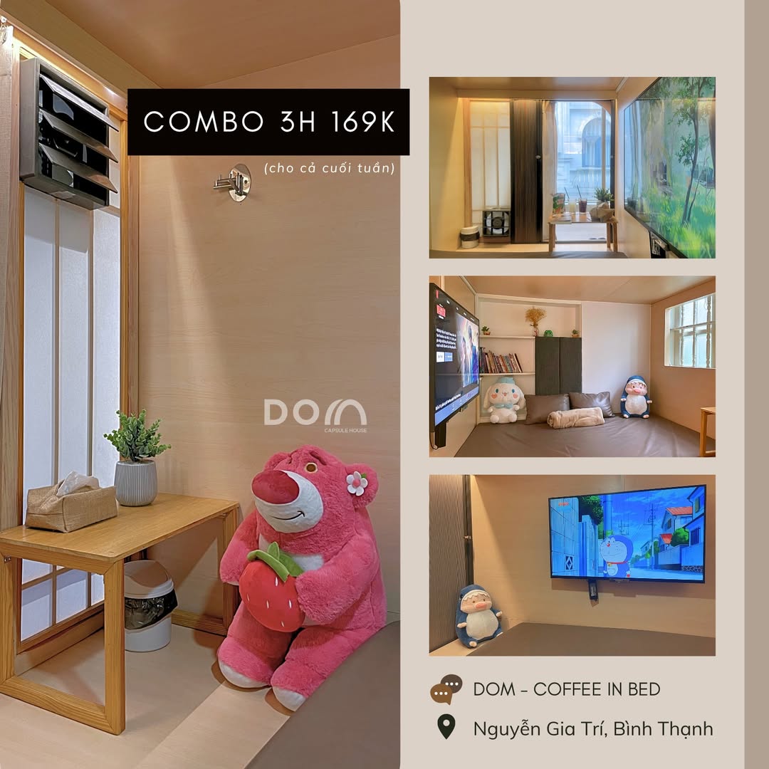 [☕️🇻🇳] D.O.M- Coffee Capsule 🥤 Top1Coffee ☕️  DOM IN BED 2H TẶNG 1H – COMBO 3H 169K NGHỈ NGƠI CINEMA
Chắc dạo này mệt lắm chứ gì, mệt lắm hay không mệt cũng ghé vào DOM ngh , shares-22✔️ , likes-71❤️️ , date-2025-11-13 07:23:57🇻🇳🇻🇳🇻🇳📰🆕