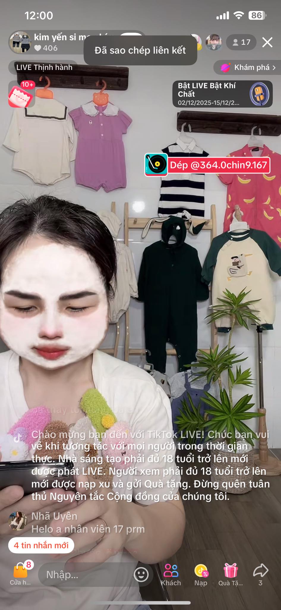 [🆕🇻🇳]  Kim Yến si mẹ nhím – chuyên khui kiện secondhand Hàn Quốc,Nhật Bản  🧑‍🧒❤️️👶⭐️
E đang live body bé 0-2t
, shares-1✔️ , likes-1❤️️ , date-2025-12-06 19:02:06🇻🇳🇻🇳🇻🇳📰🆕