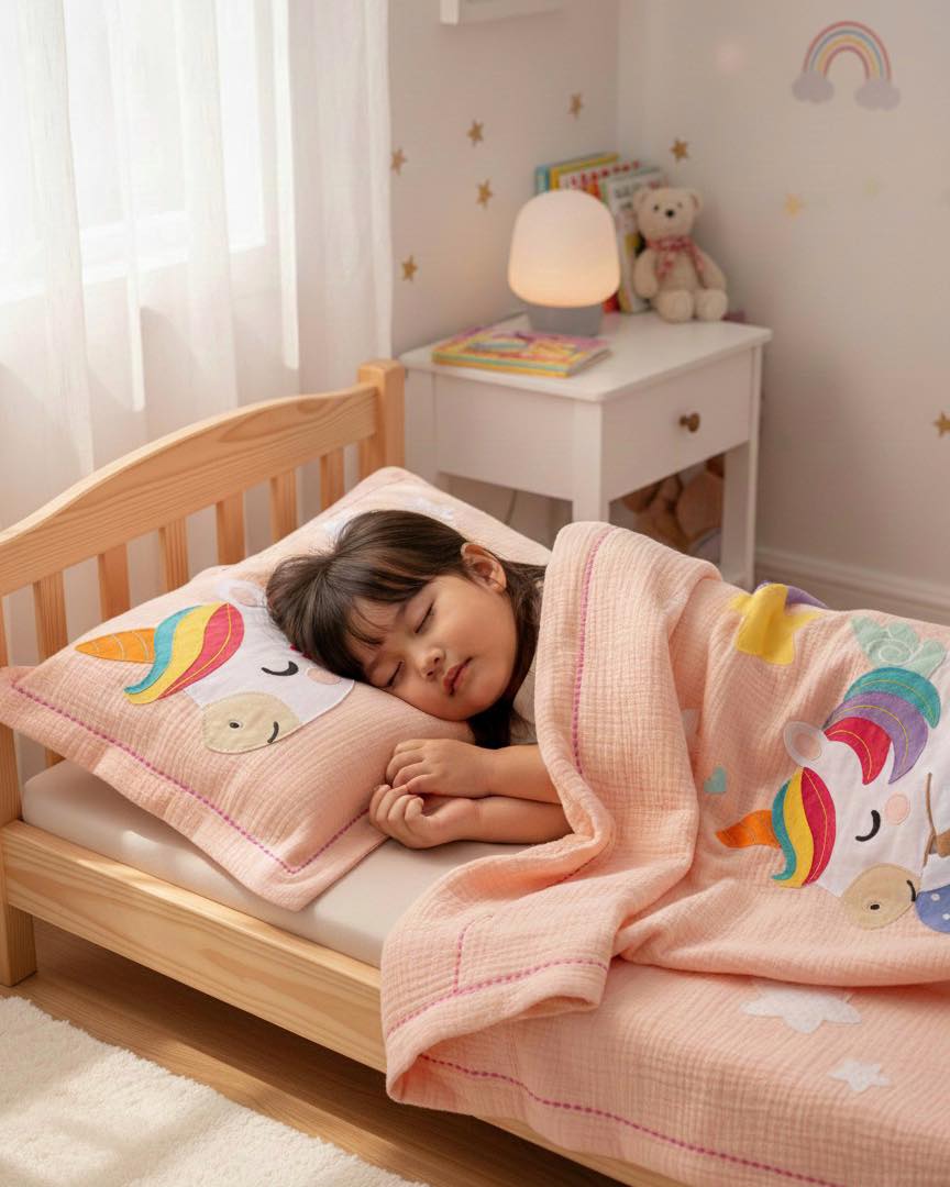 [🆕🇻🇳]  AnChi house – Cửa hàng quần áo sơ sinh & trẻ em 🧑‍🧒❤️️👶⭐️ Hết hàng
SALE OFF 20% –  CLEAR MẪU!
Set chăn gối Unicorn size tiểu học gồm:
1 Chăn Muslin 6 lớp kích thước 1m2x1m5
1 Gối bông lông vũ nhân tạo kháng khu , shares-0✔️ , likes-3❤️️ , date-2025-12-07 04:47:38🇻🇳🇻🇳🇻🇳📰🆕