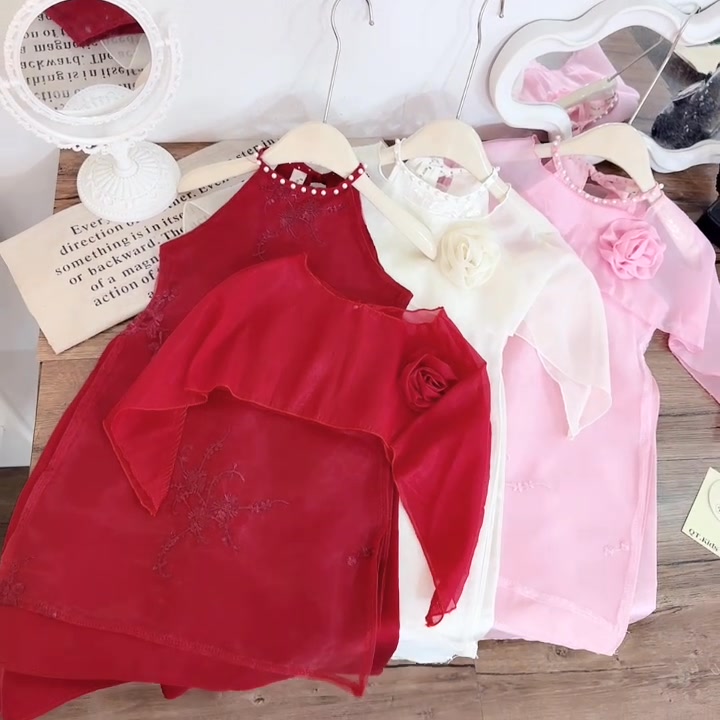 [???] Cherry Shop thời trang bé gái – Bán đồ bộ trẻ em bé trai  ?‍?❤️️?⭐️ Sét cách tân cổ yếm hàng 2 lớp kèm khăn choàng đính hoa rời , shares-0✔️ , likes-0❤️️ , date-2025-12-04 16:15:27????????
