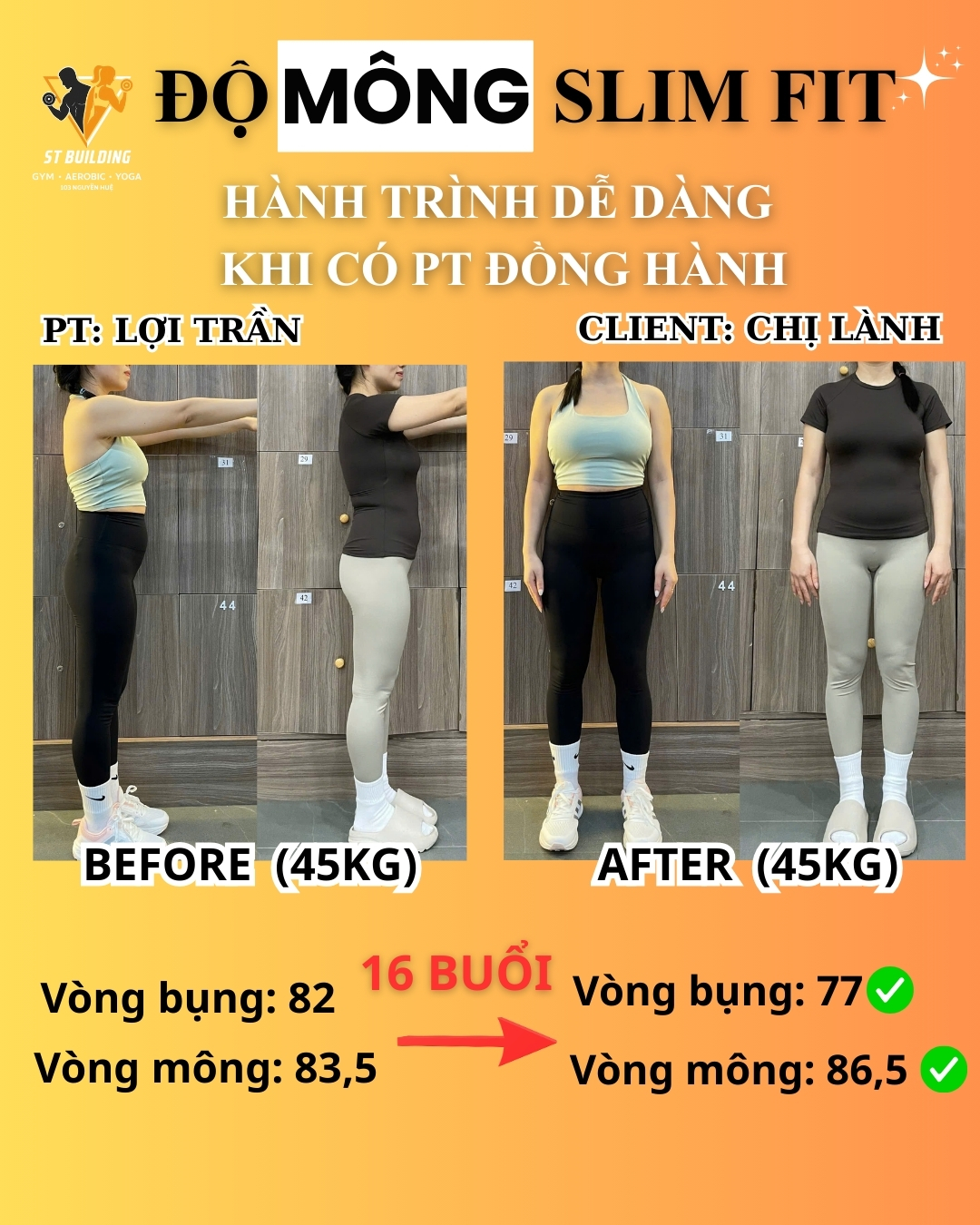 [🆕🇻🇳] ST Building Gym – Aerobic – Yoga – Trung tâm tập gym/rèn luyện thể chất 🧘 Top1Yoga 🤸🏻‍♀️ BỨT PHÁ GIỚI HẠN – HÀNH TRÌNH LỘT XÁC CÙNG PT ST BUILDING 

Vòng eo nhỏ gọn hơn, mông đầy đặn săn chắc hơn,  quá trình giảm mỡ tăng cơ diễn ra đồng thời. C , shares-8✔️ , likes-11❤️️ , date-2025-12-16 23:39:11🇻🇳🇻🇳🇻🇳📰🆕