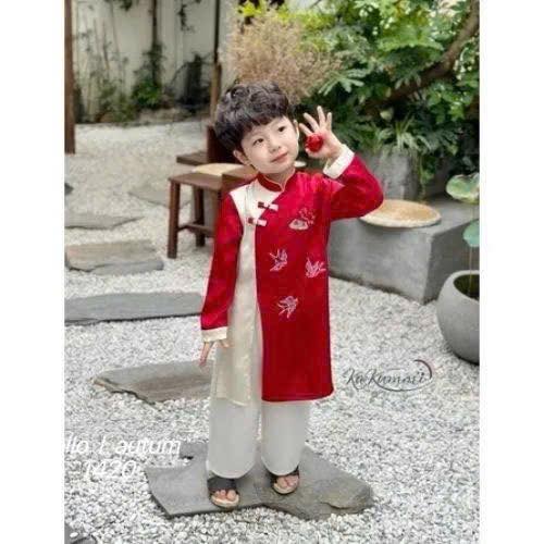 [???]  BoBo – Shop đồ em bé  ?‍?❤️️?⭐️ Áo dài tết thêu hạc
#105k / set
Sz 8-20kg
 , shares-0✔️ , likes-0❤️️ , date-2025-12-12 05:45:16????????