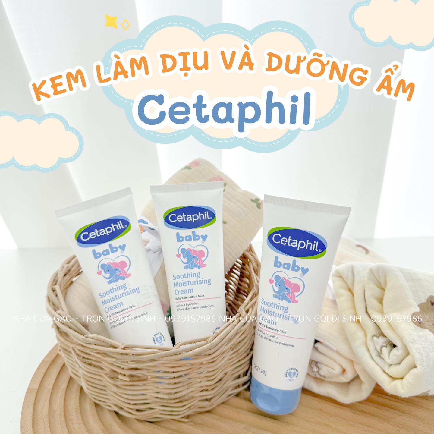 [🆕🇻🇳]  GAO’S HOUSE – chuyên cung cấp các mặt hàng mẹ và bé cao cấp tại cần thơ, trọn gói đi sinh 🧑‍🧒❤️️👶⭐️  Kem dưỡng ẩm và làm dịu da cho bé – CETAPHIL Baby Soothing Moisturising 

 Giải pháp dịu nhẹ cho làn da khô, rất khô, dễ kích ứng của bé.

 Kết cấu kem mề , shares-0✔️ , likes-1❤️️ , date-2025-12-20 21:30:44🇻🇳🇻🇳🇻🇳📰🆕