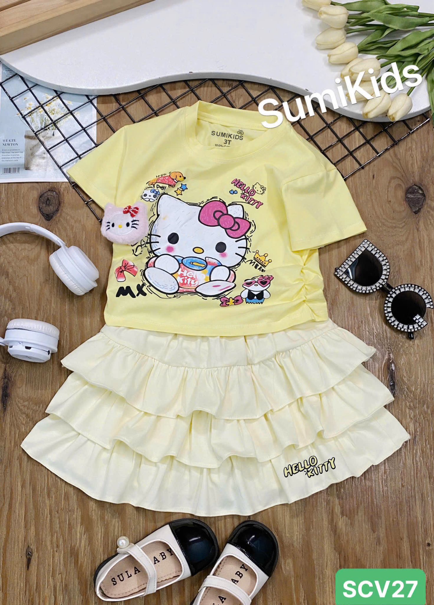 [🆕🇻🇳]  Xưởng Quần Áo Trẻ Em Sumikids 🧑‍🧒❤️️👶⭐️ Nhận oder sl 12 ngày giao
Sumikid chào set váy tầng kèm phụ kiện siêu yêu cho bé( SCV27)
– Nguyên bộ may bằng chất thun cotton 4c mềm mịn, áo in hình sắc n , shares-0✔️ , likes-0❤️️ , date-2025-12-19 18:23:25🇻🇳🇻🇳🇻🇳📰🆕