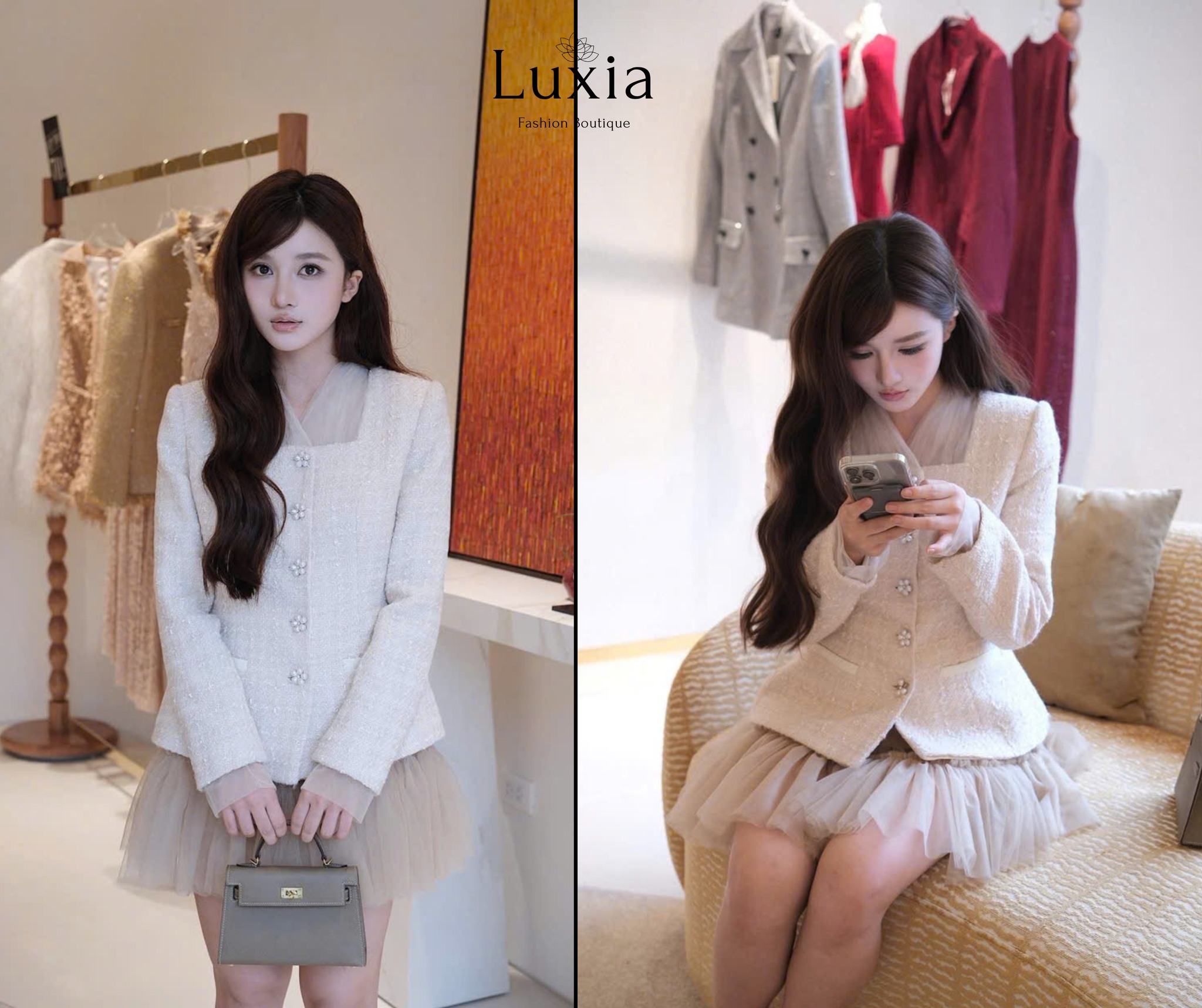 [🆕🇻🇳] Luxia Clothes 👕 Top1Fashion 👗  Không cần quá nhiều chi tiết cầu kỳ, chỉ cần đúng chất liệu – đúng phom – đúng điểm nhấn là đã đủ khiến người đối diện phải khen xinh 

 Sét dạ phối lưới m , shares-0✔️ , likes-0❤️️ , date-2025-12-21 23:58:35🇻🇳🇻🇳🇻🇳📰🆕