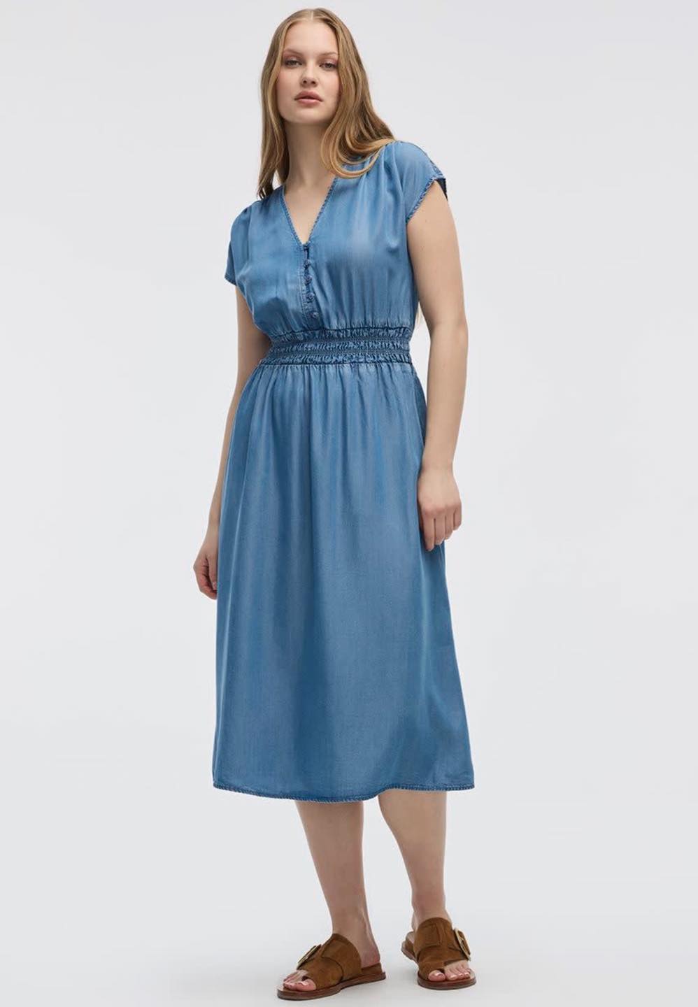 [🆕🇻🇳] Ngọc – VNXK – Thời trang VNXK-Cambodia 👕 Top1Fashion 👗  Chiếc đầm midi xinh xắn 
–  cổ chữ V nổi bật và chi tiết cúc cài ở phần thân trên sẽ mang đến vẻ ngoài thanh lịch tươi tắn 
 – Chất vải mềm rũ nhẹ tênh siê , shares-0✔️ , likes-1❤️️ , date-2025-12-21 02:52:48🇻🇳🇻🇳🇻🇳📰🆕