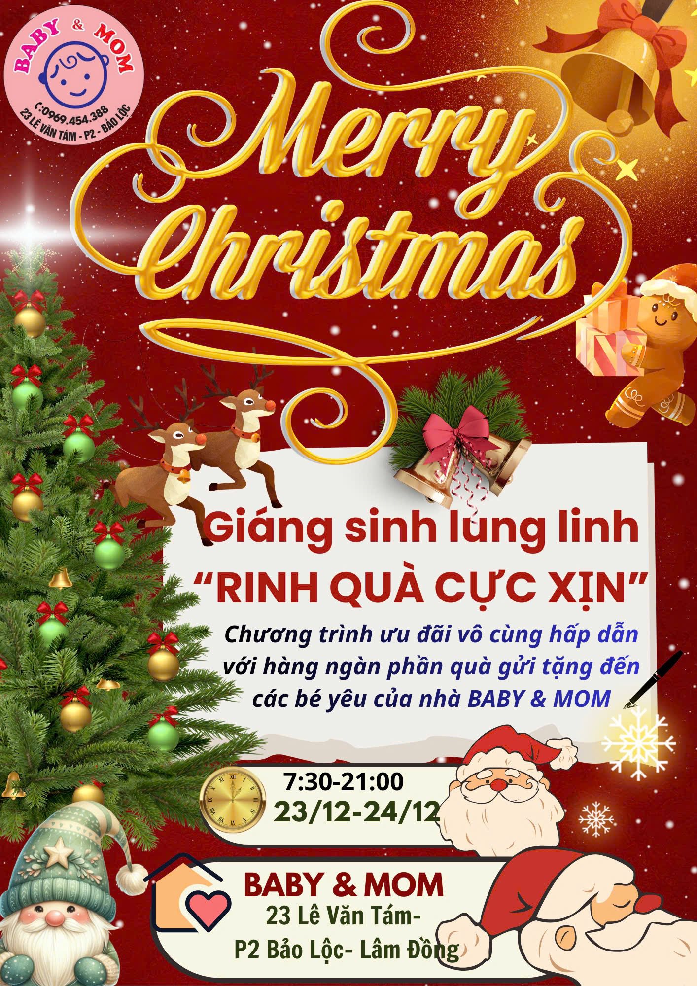 [🆕🇻🇳] Baby & Mom – Cung cấp các sản phẩm dành cho mẹ và bé  🧑‍🧒❤️️👶⭐️ Giáng sinh lung linh 
Rinh quà cực xịn

Như thường lệ thì Baby & Mom ko bỏ qua ngày lễ nào trong năm, và các ba mẹ luôn chờ đón những ngày này, để chờ shop , shares-0✔️ , likes-9❤️️ , date-2025-12-23 05:55:37🇻🇳🇻🇳🇻🇳📰🆕