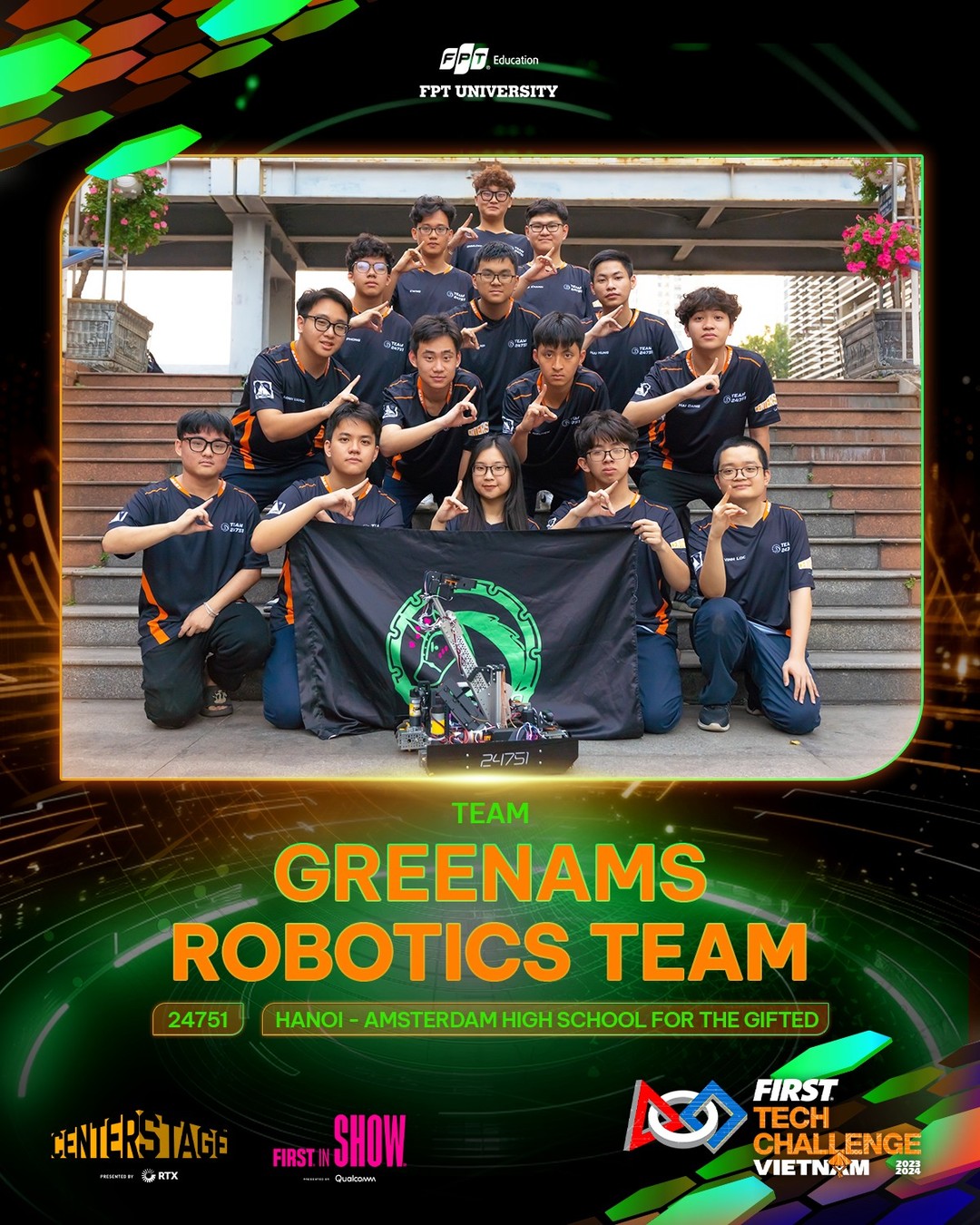 MISSION UNLOCKED: GART X FIRST TECH CHALLENGE 2024 

Coming to the FIRST Tech Challenge Vietnam 202 ⚙️ Top1Robot 🛠️ [🤖🇻🇳]