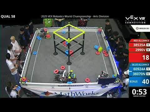 #QUAL 58: Team 36070N - Green Ams Robotics Team 1 (Arts Division)