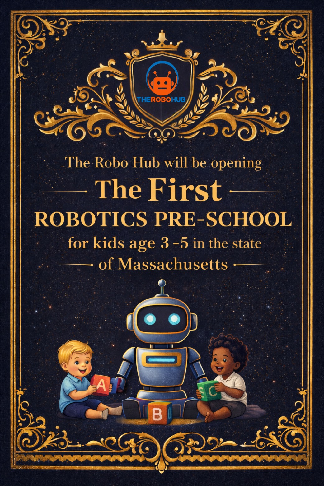 BIG NEWS, FUTURE INNOVATORS! 

Reminder; We are opening The FIRST Robotic School for kids ages 3–5! 🤖 Top1Robot 🛠️