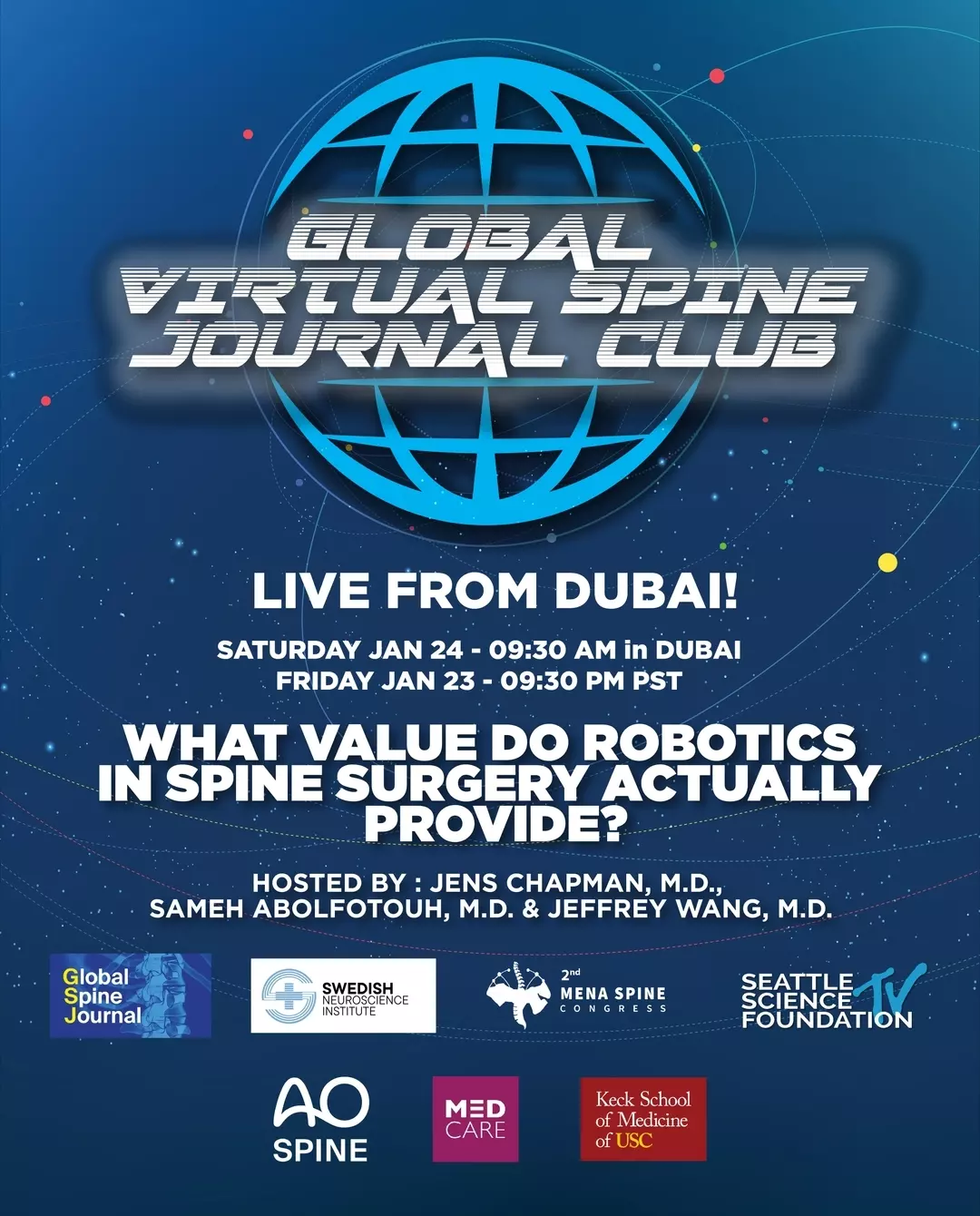 Join us Friday night in Seattle or Saturday morning in Dubai for our latest installment of our Glob 🤖 Top1Robot 🛠️