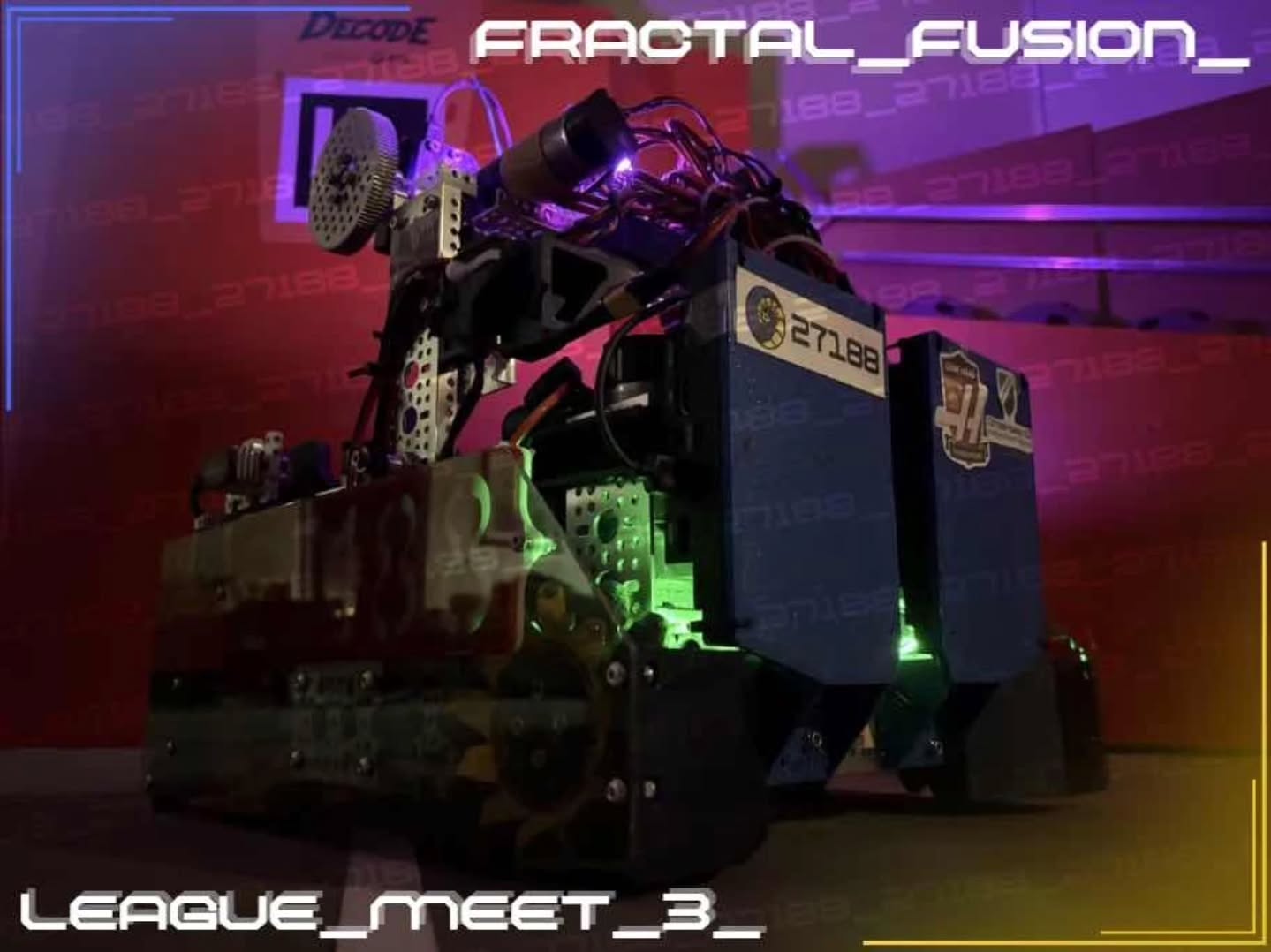 Meet 3 complete! After all the robot iterations and hard work, Fractal Fusion is currently in 1st p 🤖 Top1Robot 🛠️