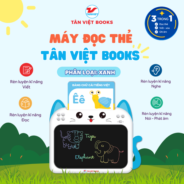 [🛒🇻🇳]Máy Đọc Thẻ Tân Việt Books – Xanh – Tân Việt , SKU – 8935210309303 – tanvietbooks.vn 🇻🇳🛒Top1Shop🛒 🇻🇳Top1Vietnam🇻🇳 🛍🛒🇻🇳