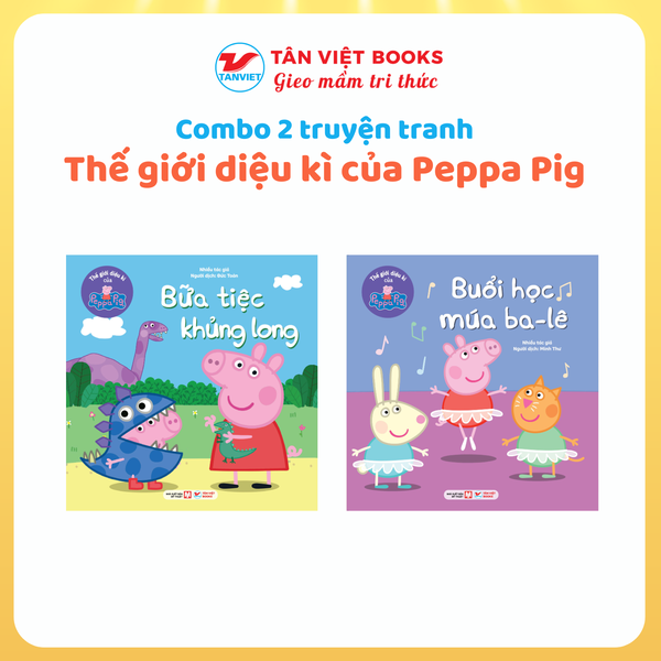 [🛒🇻🇳]Combo 2 cuốn: Thế giới diệu kì của Peppa Pig – Truyện tranh (Buổi học múa bale + Bữa tiệc Khủng Long) – TANVIETBOOKS , SKU – PVN38415 – tanvietbooks.vn 🇻🇳🛒Top1Shop🛒 🇻🇳Top1Vietnam🇻🇳 🛍🛒🇻🇳
