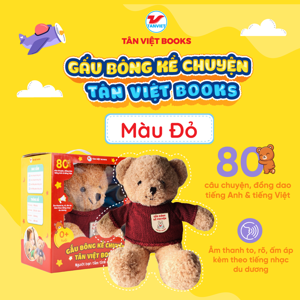 [🛒🇻🇳]Gấu Bông Kể Chuyện Tân Việt Books – Màu Đỏ – Tân Việt , SKU – 8935210312242 – tanvietbooks.vn 🇻🇳🛒Top1Shop🛒 🇻🇳Top1Vietnam🇻🇳 🛍🛒🇻🇳