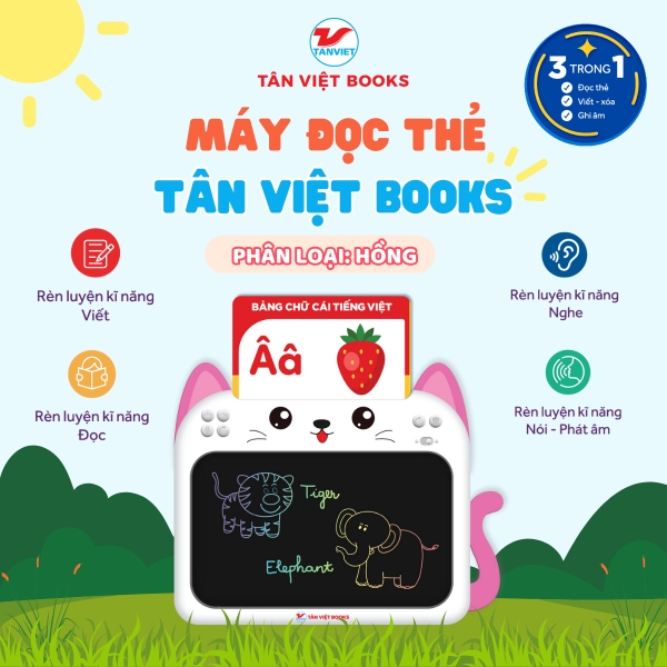 [🛒🇻🇳]Máy Đọc Thẻ Tân Việt Books – Hồng – Tân Việt , SKU – 8935210309280 – tanvietbooks.vn 🇻🇳🛒Top1Shop🛒 🇻🇳Top1Vietnam🇻🇳 🛍🛒🇻🇳