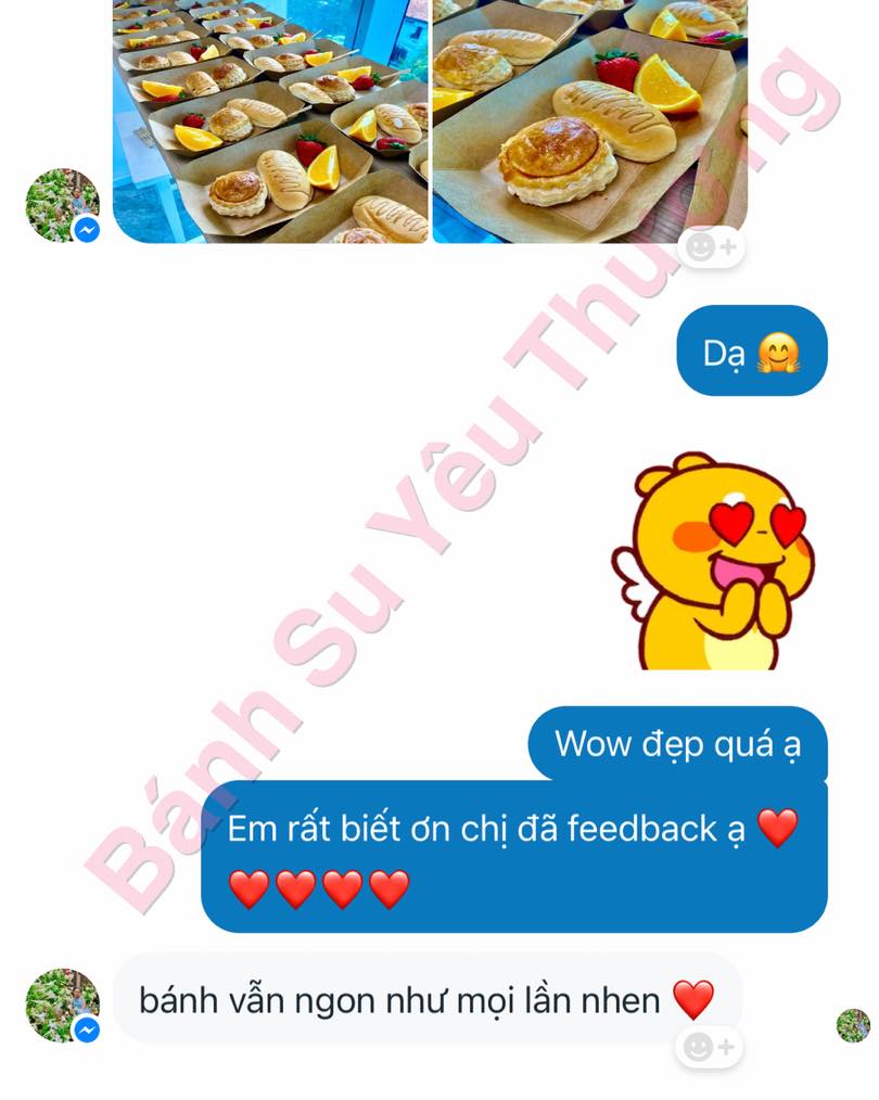 [🆕🇻🇳] Bánh Su Yêu Thương 🍔 Top1Food  🍜 Feedback 198 : “bánh vẫn ngon như mọi lần nhen” 
Em rất biết ơn chị PQ Ng đã thường xuyên ủng hộ bên em ạ 
—-
Bánh su yêu thương rất vinh dự khi được góp , shares-1✔️ , likes-3❤️️ , date-2024-08-20 02:09:26🇻🇳🇻🇳🇻🇳📰🆕