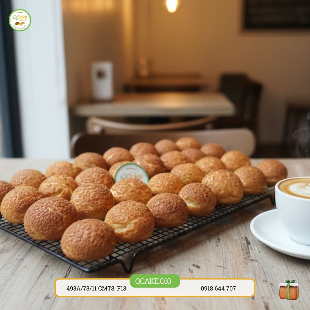 [🆕🇻🇳] Qcake – Quận 10 – Tiệm bánh 🍔 Top1Food  🍜 Nhờ sự ủng hộ của anh/chị, QCake có thêm động lực để giữ việc làm bánh mới mỗi ngày.

Hôm nay QCake có:
 Pateso – 80k/hộp 4.
 Su Giòn – 80k/hộp 8.
 Flangat , shares-1✔️ , likes-1❤️️ , date-2026-01-08 14:00:20🇻🇳🇻🇳🇻🇳📰🆕