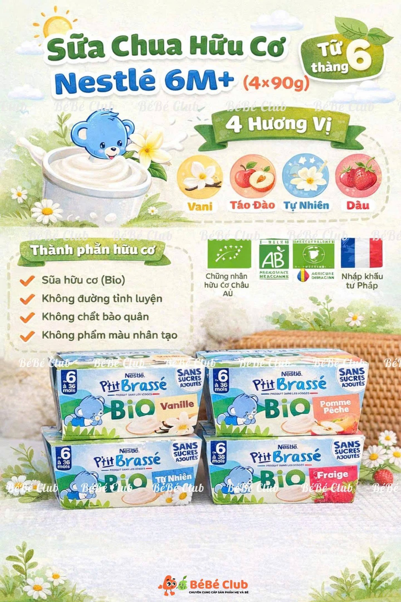 [🆕🇻🇳]  Mẹ và Bé – BéBé Club – Bán Hàng Bằng Cái Tâm Của Một Người Mẹ 🧑‍🧒❤️️👶⭐️  SỮA CHUA HỮU CƠ NESTLÉ BIO – BÉ ĂN LÀ MÊ, MẸ YÊN TÂM 

 Dành cho bé từ 6 tháng tuổi
 Hữu cơ chuẩn Châu Âu – từ Pháp
 Không đường tinh luyện – không chất b , shares-1✔️ , likes-0❤️️ , date-2026-01-05 20:19:16🇻🇳🇻🇳🇻🇳📰🆕