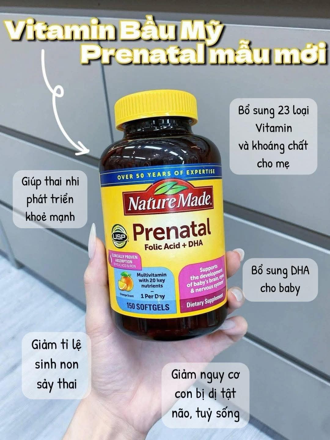 [🆕🇻🇳]  Đồ Sơ Sinh Ếch Cốm – 148 Lê Công Thanh , Hà Nam – Cửa hàng quần áo sơ sinh & trẻ em 🧑‍🧒❤️️👶⭐️  𝗩𝗜𝗧𝗔𝗠𝗜𝗡 𝗕𝗔̂̀𝗨 𝗠𝗬̃ 𝗣𝗥𝗘𝗡𝗔𝗧𝗔𝗟 𝟭𝟱𝟬 𝗠𝗔̂̃𝗨 𝗠𝗢̛́𝗜 

Vitamin bầu nổi tiếng nhất của Mỹ. Nature Made Prenatal Multi + DHA – vitamin tổng hợp cho phụ nữ mang thai,  , shares-0✔️ , likes-1❤️️ , date-2026-01-08 23:15:20🇻🇳🇻🇳🇻🇳📰🆕