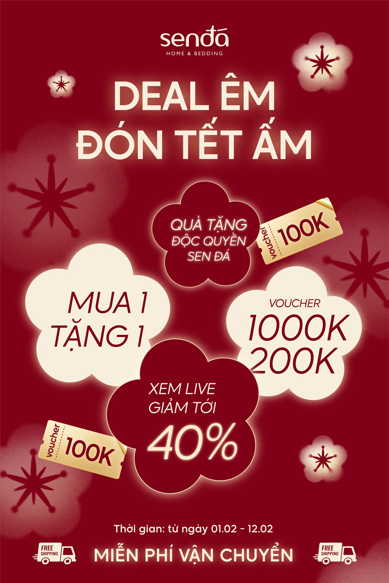 [🆕🇻🇳] Tiệm chăn Sen Đá – Chăn ga gối thiết kế  [🆕Top1Vietnam🇻🇳] 👕 Top1Fashion 👗   DEAL ÊM ĐÓN TẾT ẤM

Tết đã cận kề, đừng bỏ lỡ cơ hội săn sale cùng Sen Đá, mang êm ái về nhà! 

 Chương trình áp dụng từ 01.02 – 12.02.2026 trên toàn bộ c , shares-1✔️ , likes-1❤️️ , date-2026-02-02 02:39:56🇻🇳🇻🇳🇻🇳📰🆕