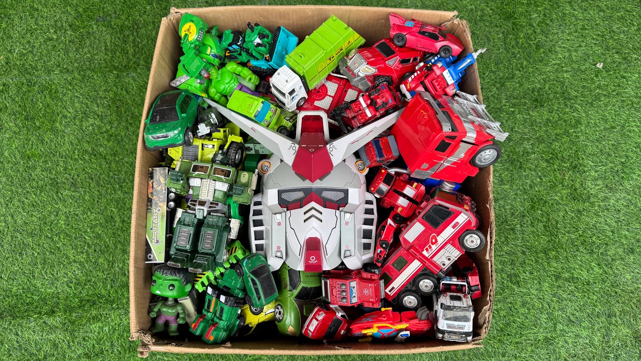 Ultimate Red & Green Robot Toy Box – Giant GUNDAM Smash: Tobot Carbot Constructicons & OPTIMUS PRIME [🤖]