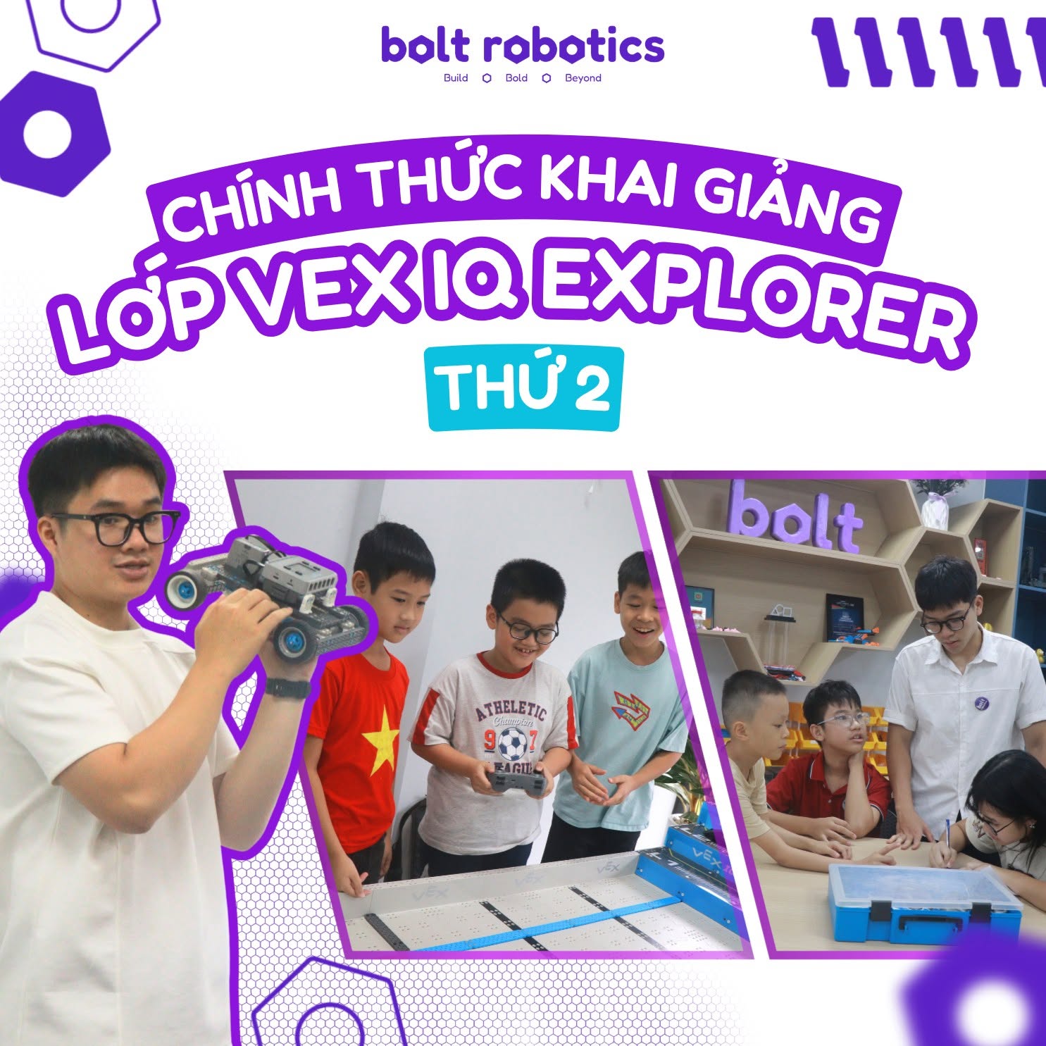 CHÍNH THỨC KHAI GIẢNG LỚP EXPLORER THỨ 2!

Một hành trình mới đã chính thức bắt đầu tại BOLT ROBOTICS! 

 Trong buổi học đầu ti [🤖🇻🇳]