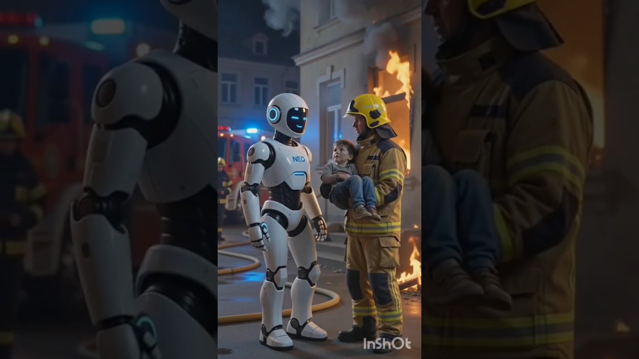 NEO Robot Saves People From Fire 🔥🤖                                                    @NeoTales [🤖]